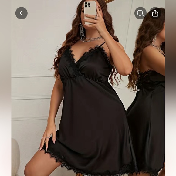 Sexy black nighty. - Picture 4 of 6